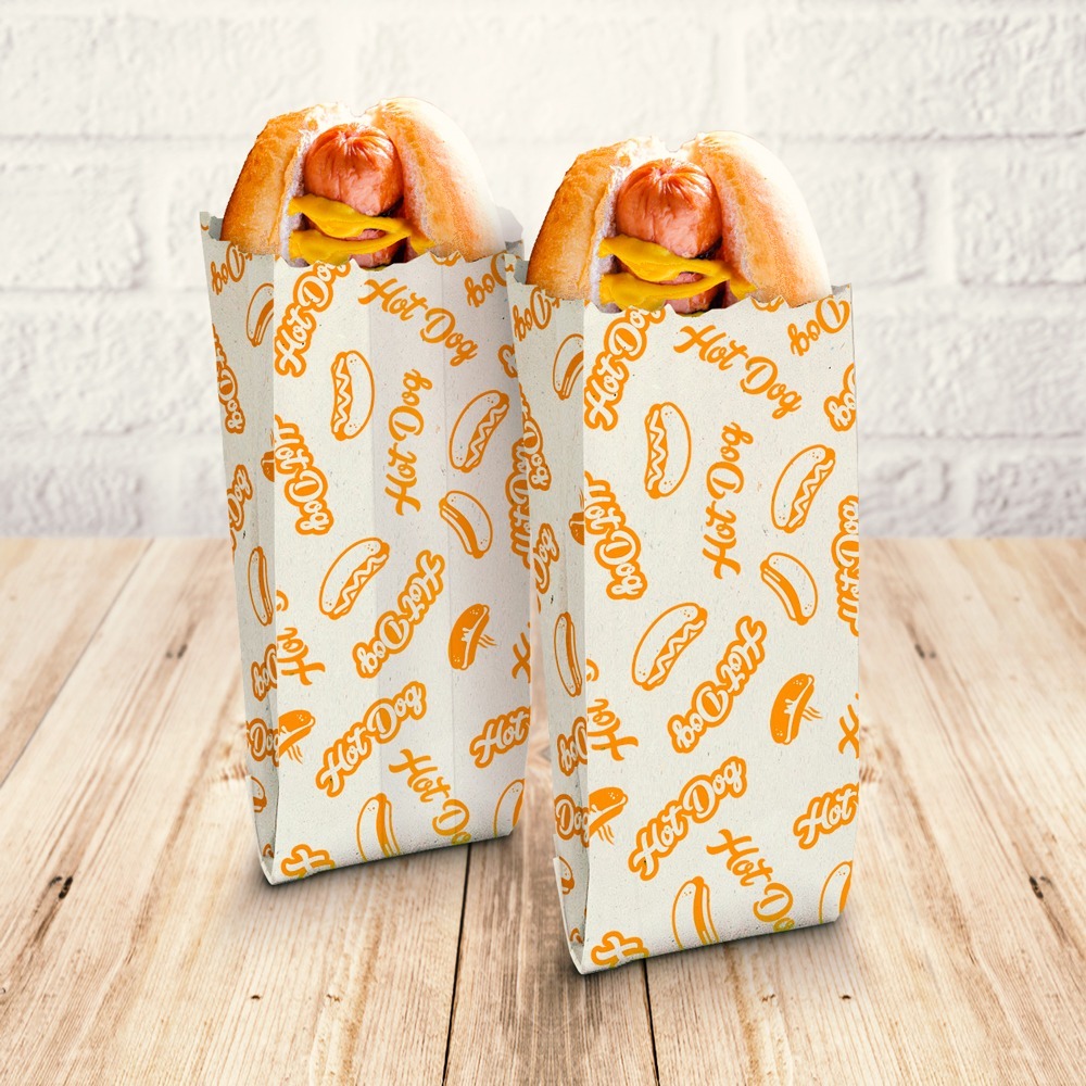 50 Unidades - Saquinhos de Papel Estampados para Festa - Hot Dog ...