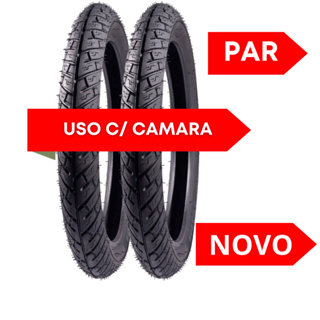 Kit Pneu HONDA CG 160 FAN Diant/Tras sem camara MICHELIN