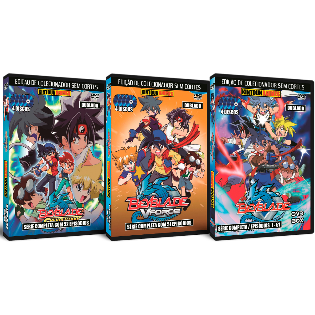 Beyblade 3 Temporadas Completas e Dubladas