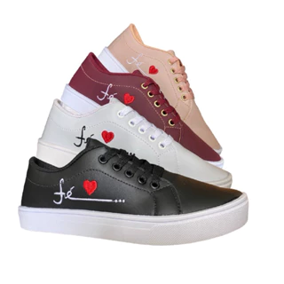 Kit 2 Pares Tênis Feminino Fé Casual Promoção