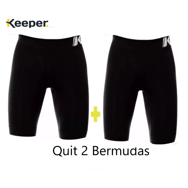 Kit 2 bermudas termicas anti assadurade Compressão Masculino Segunda Pele shorts termico keeper Original