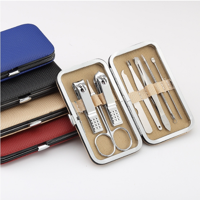 Kit Cortador De Unha Manicure Portatil Estojo Pinca Tesoura 8PECS 292