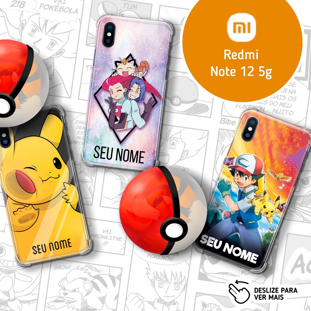 Capa Capinha Xiaomi Redmi Note G Pokemon Personalizada Com Nome