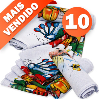 Kit 12 Panos Prato Atoalhado Copa Cozinha Algodão Sortido Gourmet Unidades  Jogo Premium Estampado 45x70cm Macios Absorventes : : Casa