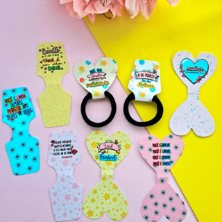 Amarradores de Cabelo- Xuxinhas Personalizadas com Tag para Clientes, Brinde, Empresa - Mimo dia das Mulheres