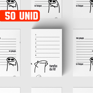 Bloquinho 50 Folhas para Anotações Flork , Notas - KIT COM 50 UNIDADES