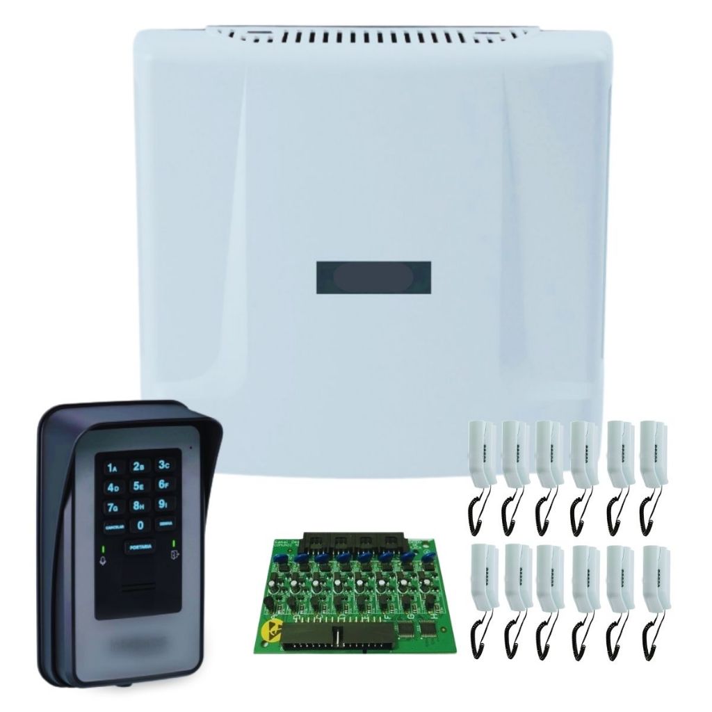 Kit Interfone Porteiro Coletivo Digital 17 Pontos Intelbras | Shopee Brasil