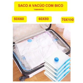 Sacos Organizadores A Vácuo Organizador 50X60 60X80 70X100 Para Viagem Prático Vários Tamanhos