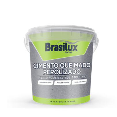 Efeito Cimento Queimado Perolizado 3KG Brasilux Interno Externo