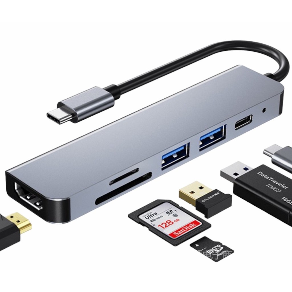 Adaptador P/ Macbook Thunderbolt Hub Usb 3.0 Hdmi 4k Tipo C
