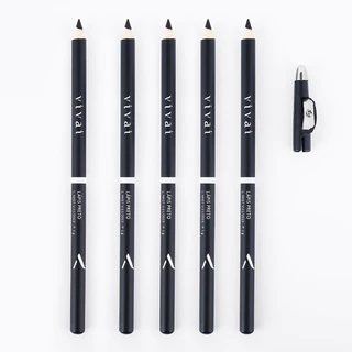 KIT 5 UNIDADES Lápis de Olho Preto Vivai com apontador lápis preto lapis unidade