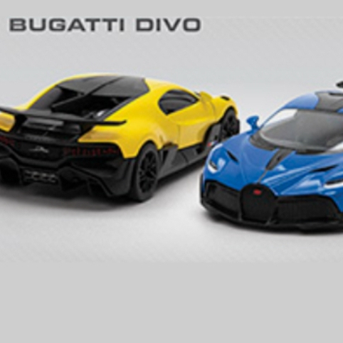 Miniatura Bugatti Divo 2020 Escala 1:36 Kinsmart abre as portas original