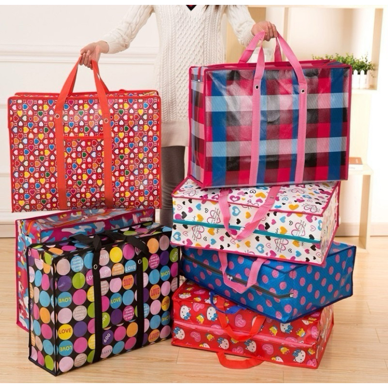 Sacola Bolsa Impermeável Reforçada com Zíper para Viagem 60x45x20cm