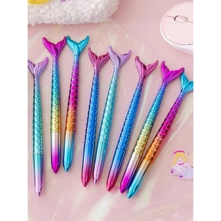 Kits com 1/2/3/5 Caneta Sereia Colorido Super Lindo Peixe Ponta Fina 0.5mm Preto Variado Para Escrita Fina