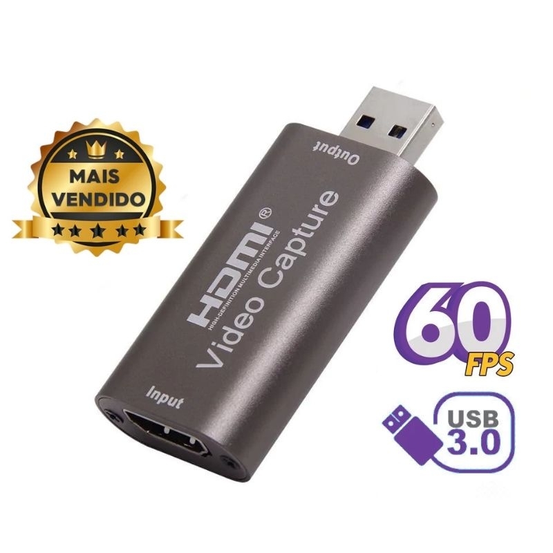 Placa de captura Hdmi USB 3.0 4k e 1080p 60 fps | Shopee Brasil