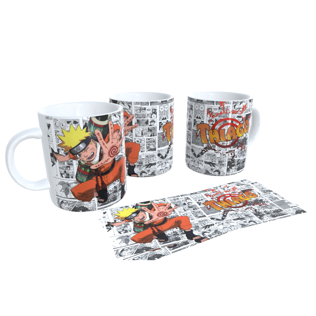 Caneca Naruto Personalizada com Nome