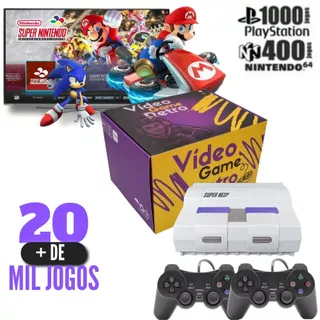 Vídeo Game Retro 20.000 Jogos + 2 Controles + 600 Jogos PS1
