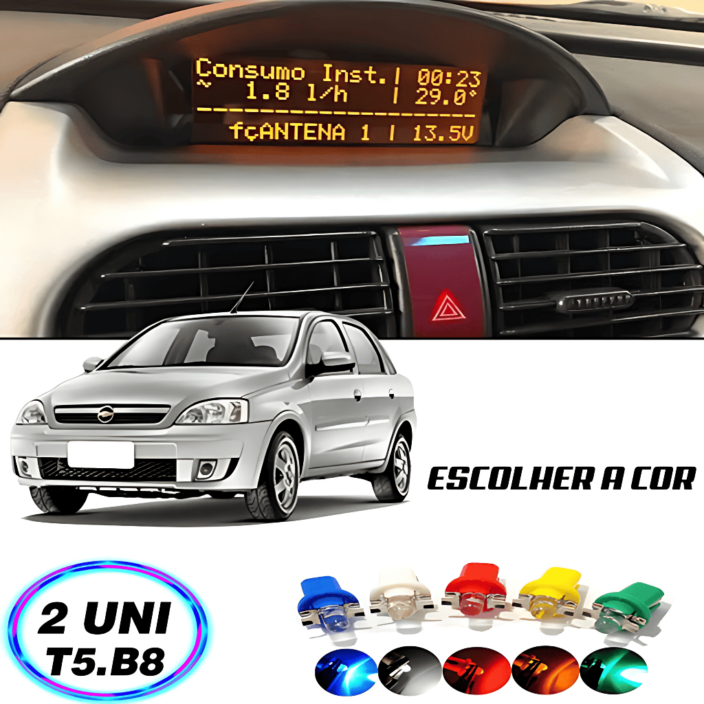 B8.5d auto lamp 2 stuks blauw | LED dashboardverlichting/klokken