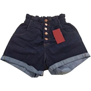 Short Jeans Plus Size Feminino Cintura Alta Lycra E Elastico