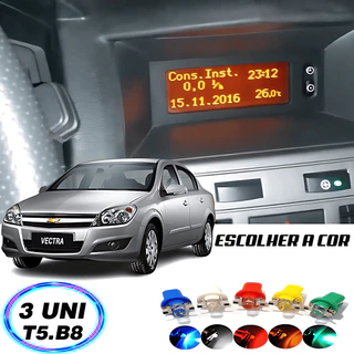 Lâmpada T5 B8.5D w5w Computador de Bordo Vectra 3 Peças