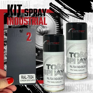 RAL-7024 CINZA KIT 2 TUBOS Spray INDUSTRIAL