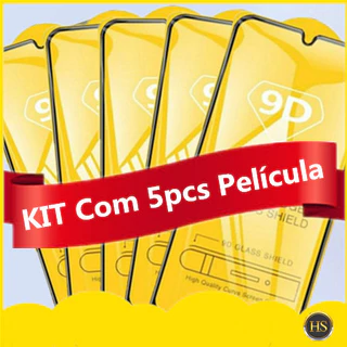 KIT Com 5 Película 3D de Vidro Moto G13 G14 G23 G22 G53 G31 G41 G71 G32 G42 G52 G54 G62 G72 G73 G82 G84 G10 G20 G30 G50 G60 G60s