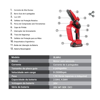 1pc 4 Polegada/6 Polegada Corrente De Serra Elétrica Mini - Temu