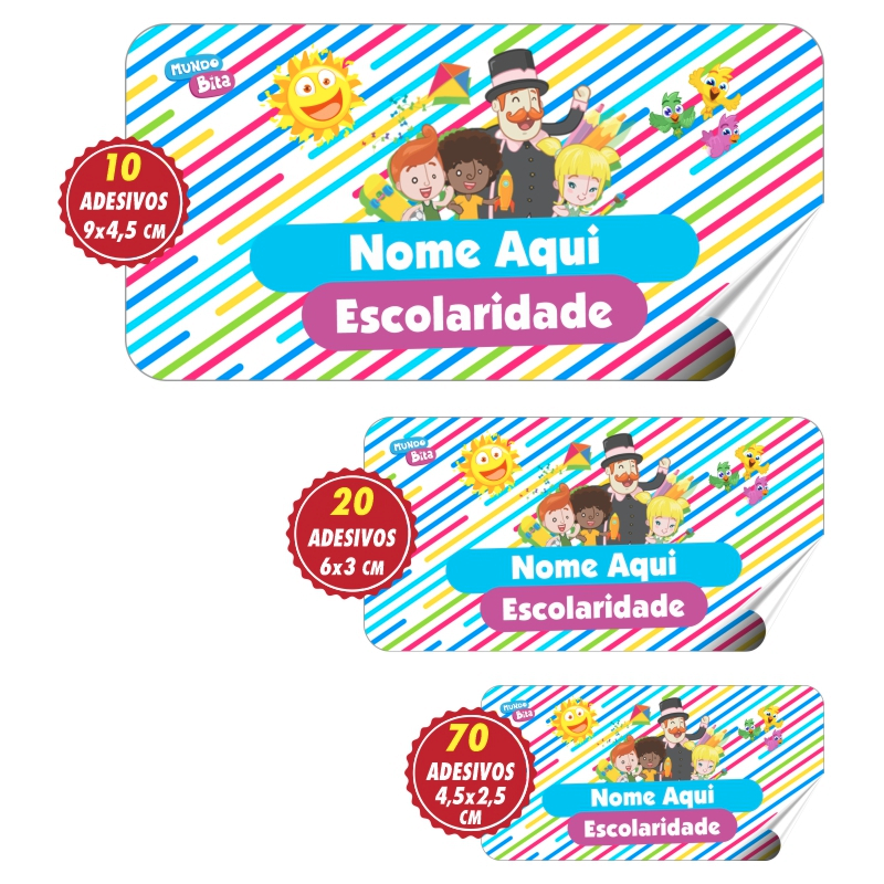 100 Adesivos Mundo Bita Para Material Escolar Etiquetas Personalizadas Shopee Brasil 2607