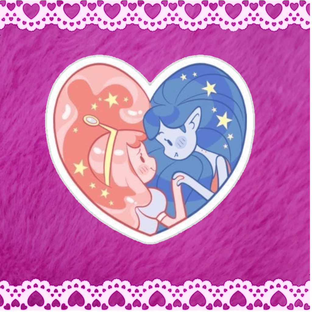 sticker adesivo hora de aventura marceline e princesa jujuba adventure time  | Shopee Brasil