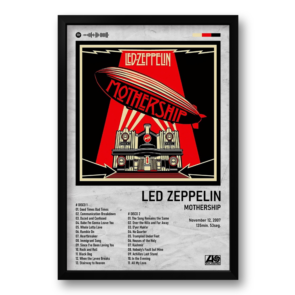 Quadro Álbum Spotify Mothership - Led Zeppelin - 40x60cm | Shopee Brasil