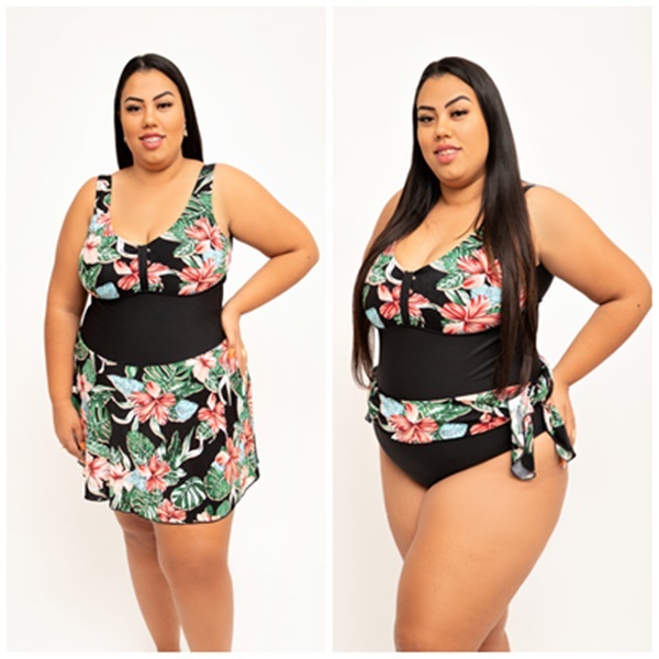 Maio De Saia Vestido Plus Size 2 Em 1 Tamanhos 54 56 58 60 62 64