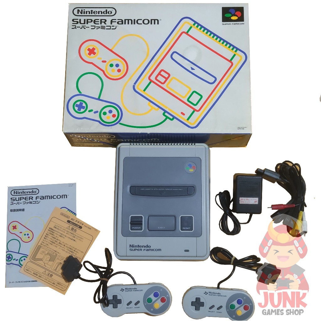 Super Famicom Console Original Completo na Caixa