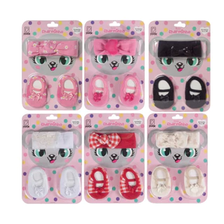 Kit Bebê Charminho Faixa Laço + Meia Sapatilha