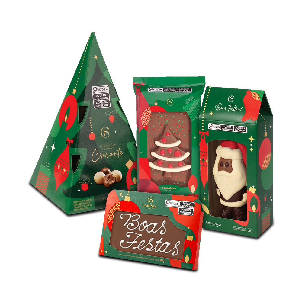 Combo Boas Festas Presente De Natal Cacau Show Chocolates Shopee Brasil