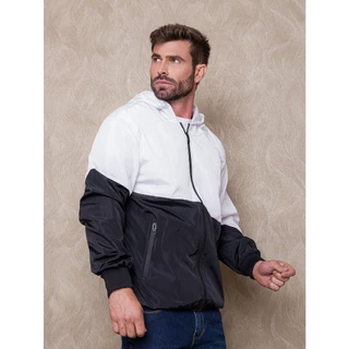 04# Jaqueta Agasalho Corta Vento Masculino Com Capuz