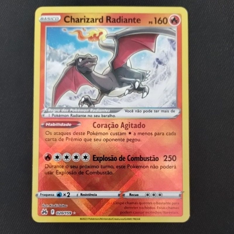 Carta Pokémon Charizard Radiante Ultra Rara Brilhante | Shopee Brasil