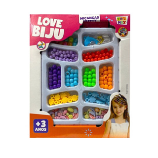 Kit Miçangas Coloridas Pulseirinha Bijuteria Colar Infantil