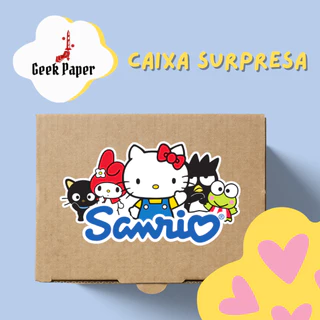 Kit Caixa com Tema Sanrio Hello Kitty Badtz-maru Keroppi Cinnamoroll Kuromi Pompompurin Personalizado Presente