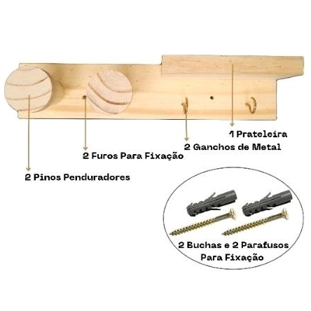 Pendurador Multiuso Pinus e Chaveiro | Shopee Brasil