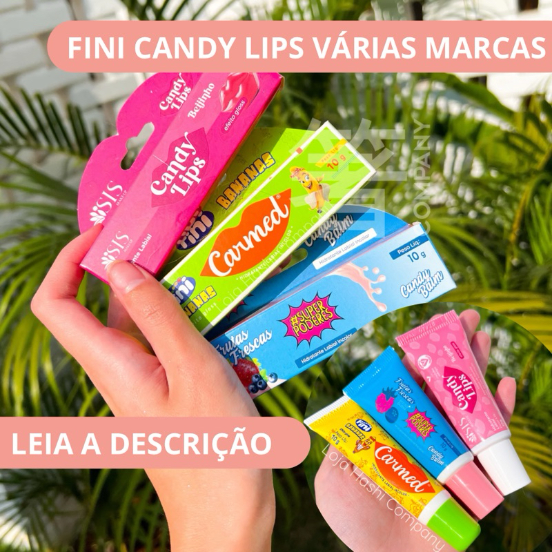 Fini Candy Lips Super Poderes Carmed Hidratante Labial Cheiro de Bala