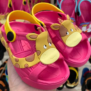 Sandália Infantil Menina e Menino Chinelo Papete Personagens Dinossauro Girafa e Unicórnio
