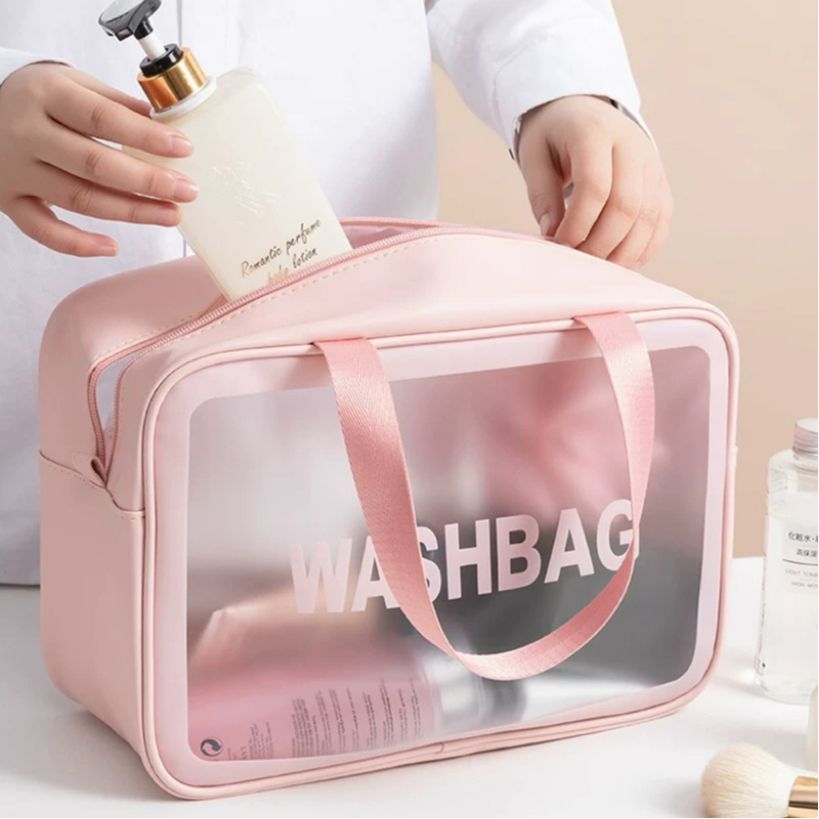 Necessaire Maquiagem Transparente WashBag A Prova De Água -QB36007