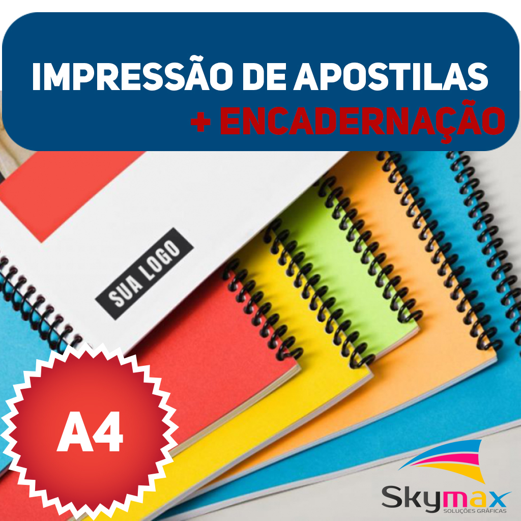 Impressão De Apostilas Até 100 Páginas Frente e Verso Colorida ou Preto ...