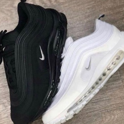 TENIS AIR MAX 97 FEMININO E MASCULINO PRETO BRANCO ENTRE OUTRS CORES PRONTA ENTREGA