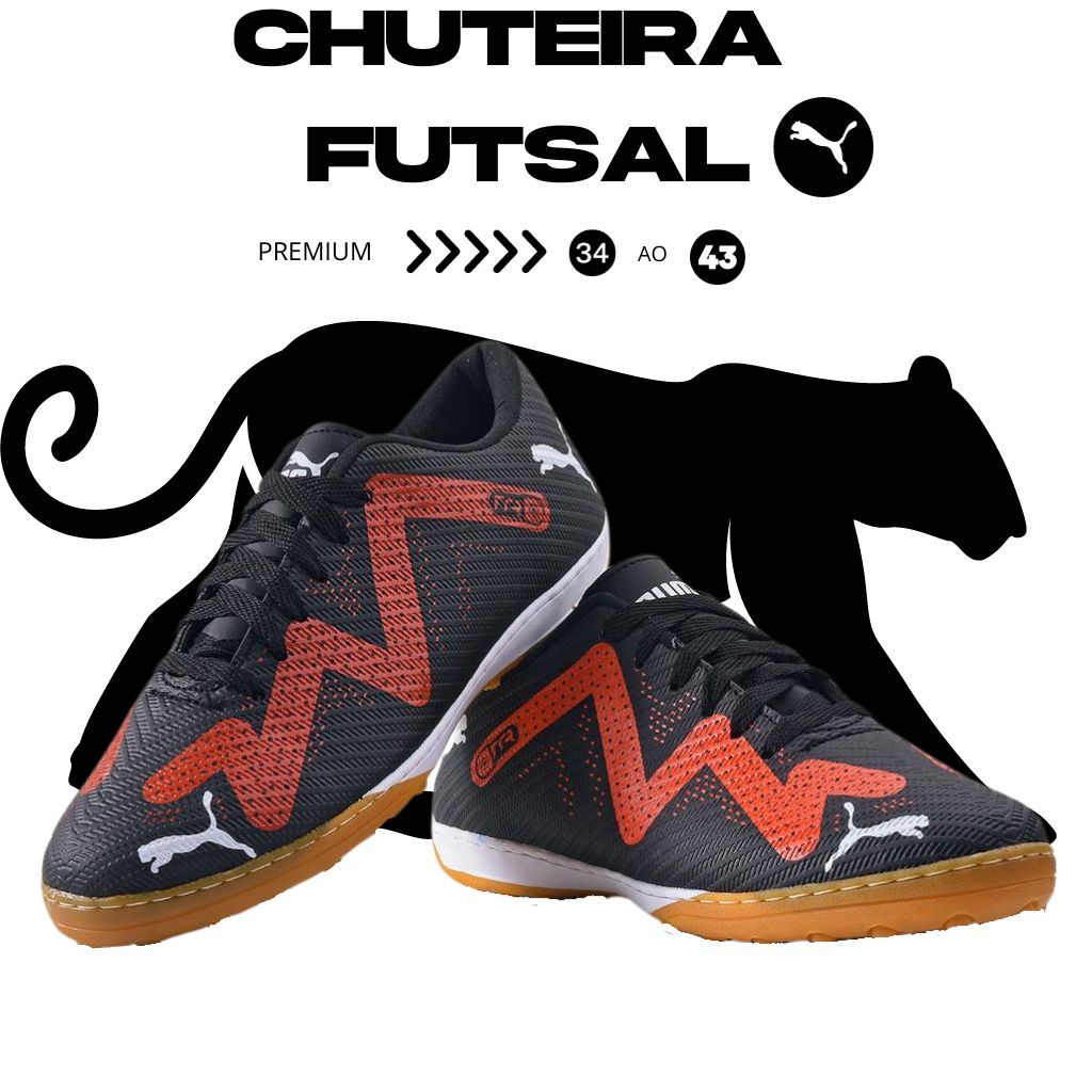 Chuteira Futsal FUTURE Sintetica Profissional Solado Costurado NAO ESCORREGA Reforçada