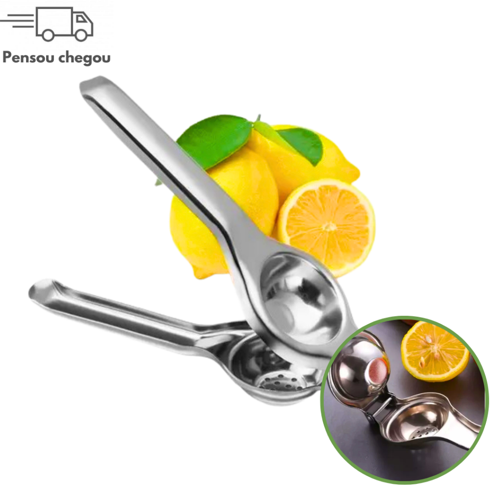 Espremedor de Limão Inox Manual Maciço Super Forte Utensilio para ...