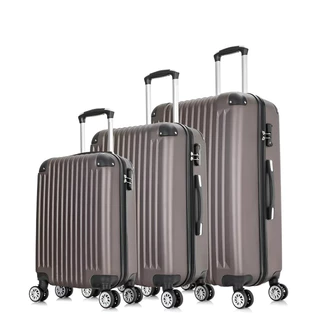 Conjunto 3 Mala De Bordo Viagem Nacional Internacional Com 4 Rodas 360º Com Trava De Encaixe , Cadeado Embutido , Divisório Interno , Extensor Extra