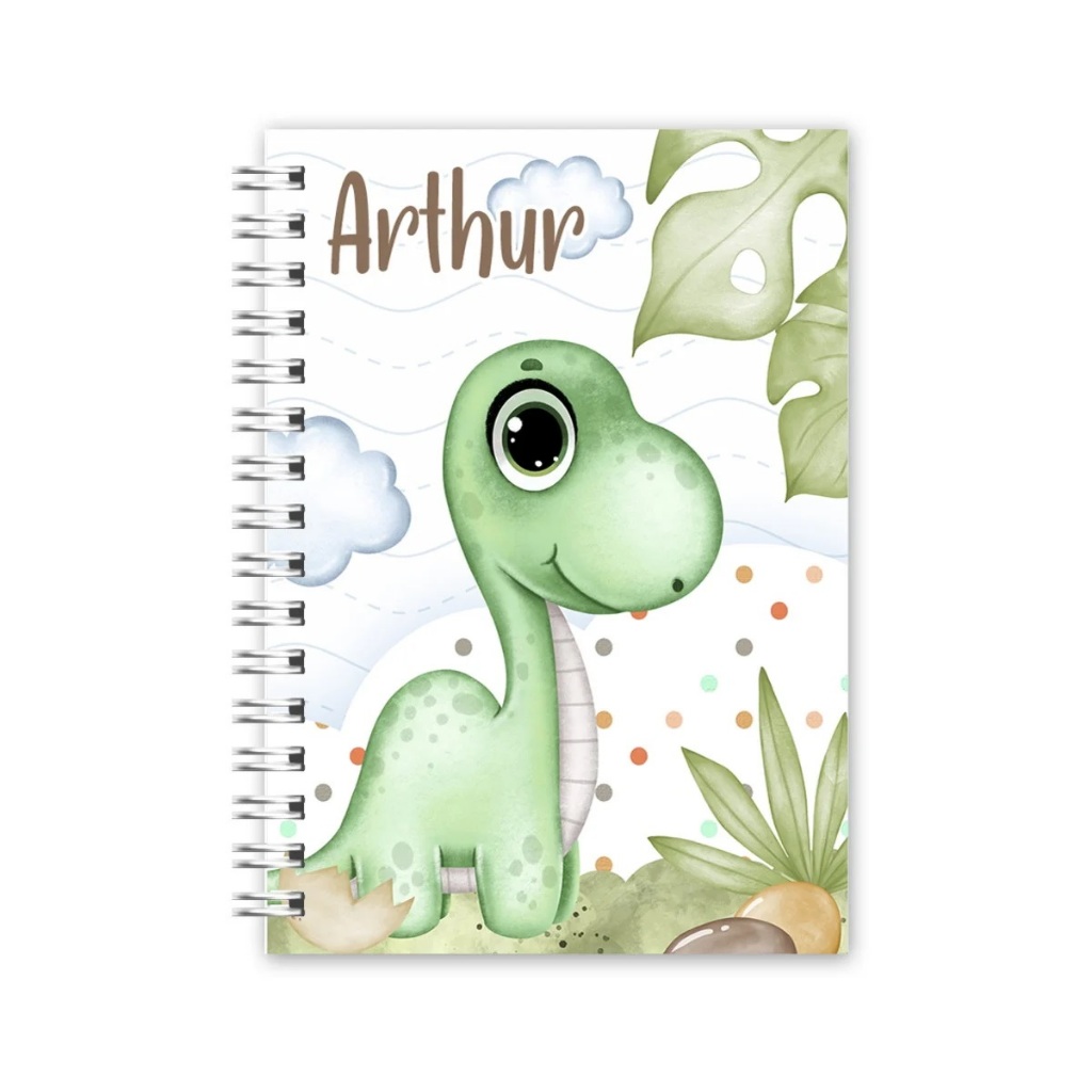 Caderno Dinossauro Personalizado com Nome Na Capa Tamanho A5 | Shopee ...