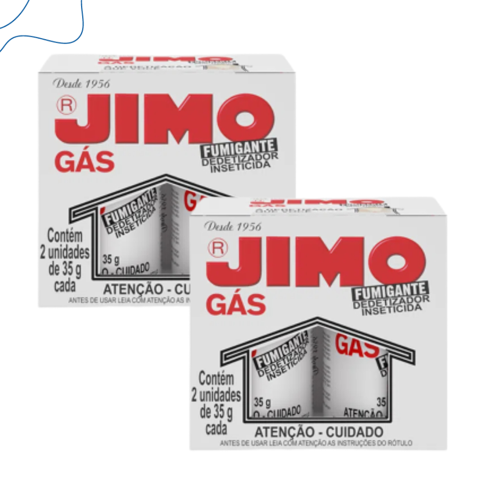 Kit 2 Gás Fumigante Jimo Dedetizador 2 Unidades De 4x35g