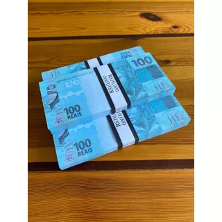 Dinheiro 100 Reais Notas Realista (Sem Valor) Tamanho Real